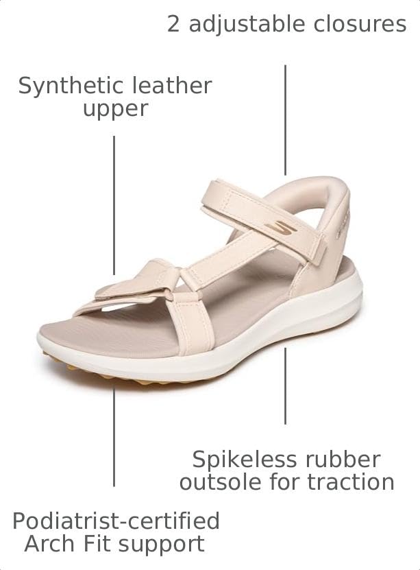 Arch Fit Slip-In Golf Sandal - Natural