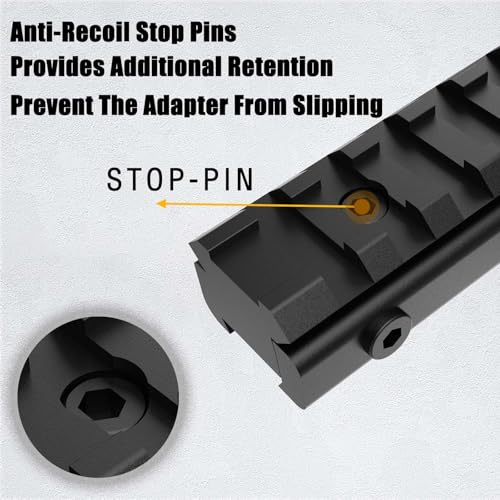 11mm Dovetail to 21mm Picatinny Rail Adapter - 9-Slot Scope Mount