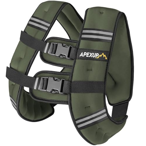 15lb Green Weighted Vest for Men and Women - Workout & Fitness Equipment
