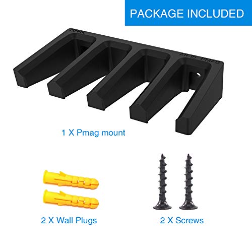 4-Slot PMAG Wall Mount Magazine Rack - Black - 1 Pack