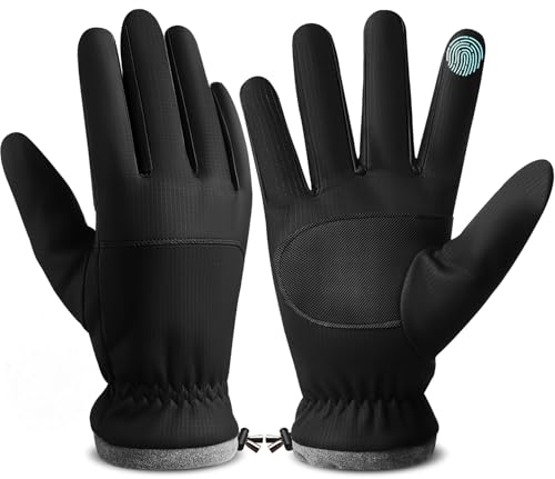 Waterproof Winter Gloves with Cotton Layer - Jet Black, X-Small