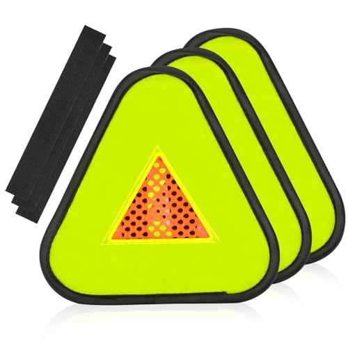 Reflective Yield Safety Triangle Sign - 7 Inch for Bikes