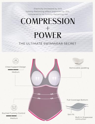 Plus Size One Piece Swimsuit for Women - Tummy Control, Full Coverage