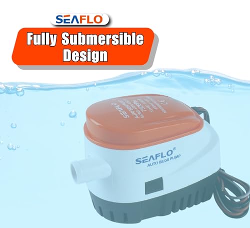 Automatic Submersible Bilge Pump - 750 GPH, 12V, 3/4" Outlet