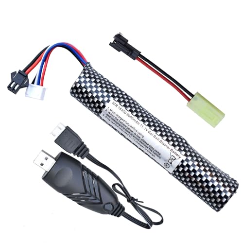 11.1V 2000mAh Gel Blaster Battery with Charger & Connector