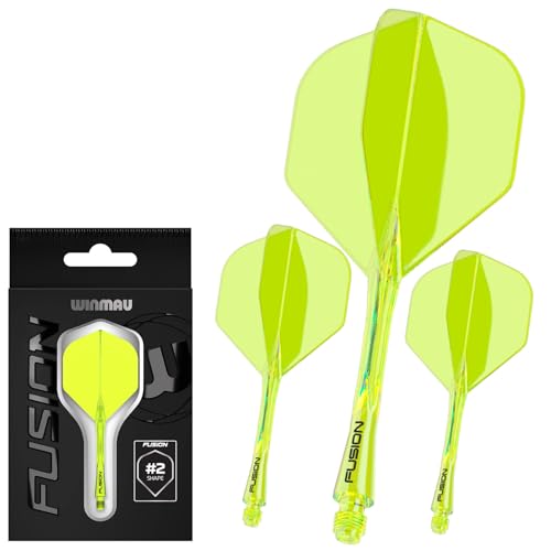 Darts Fusion Integrated Flight & Shaft System - Intermediate 28mm - Yellow