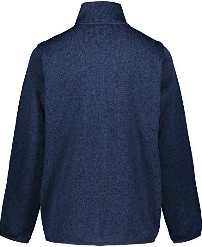 Boys' Full Zip Fleece Jacket with Kangaroo Pockets - Navy Heather