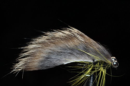 Tigofly 12pcs Weighted Zonker Streamer Trout Flies #6 for Fly Fishing