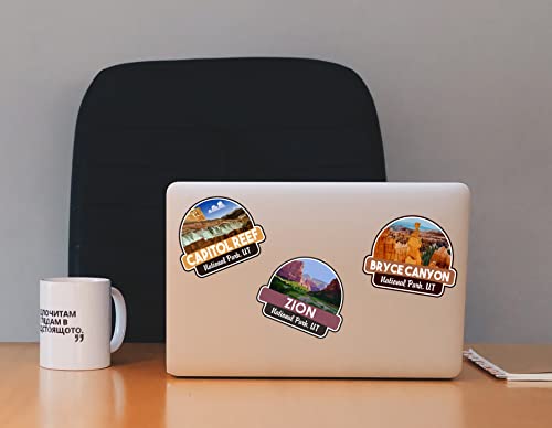 Utah National Parks Vinyl Sticker Set - 5 Pack of 5" x 4" Stickers