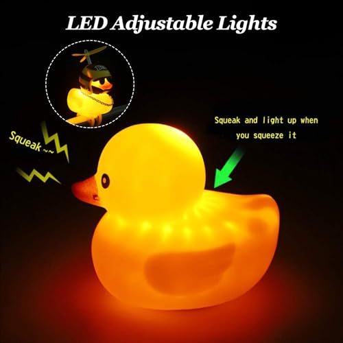 Rubber Duck Car Ornaments - 2 Pack with Bee & Shark Variants