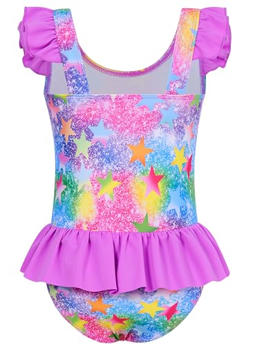 Ruffle Mermaid One-Piece Swimsuit for Toddler Girls 2-7Y