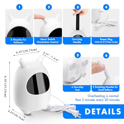 Electric Balloon Pump - Portable Inflator for Party Decorations