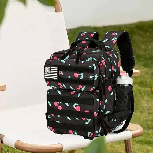 HongXingHai 9L Mini Tactical Backpack Cherry Black Water-Resistant & Multifunctional