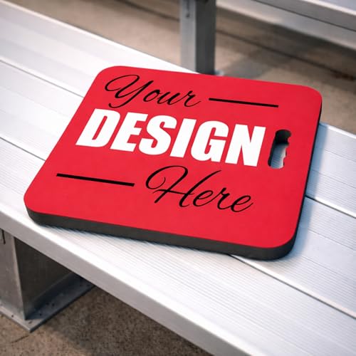 Custom Stadium Seat Cushions – 2-Pack, 14" x 12.5", Rubber Pads