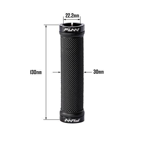 Funn Combat MTB Bike Grips with Double Lock On Clamp - White