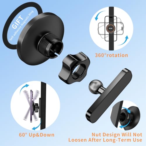 Magnetic Golf Cart Phone Holder with 360° Rotation - Universal Fit