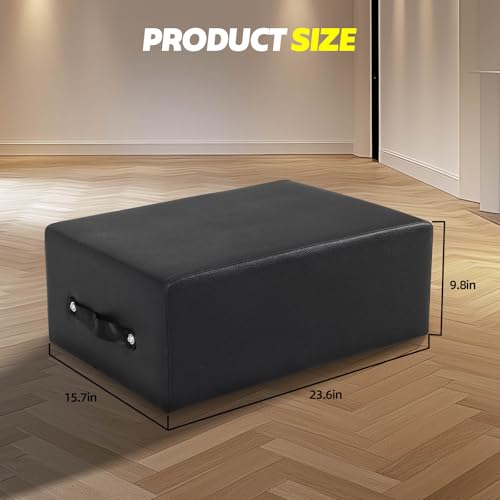 Portable Pilates Reformer Sitting Box - Non-Slip Black