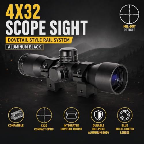 Trinity 4x32 Scope for Savage Model 64 with Mil-Dot Reticle