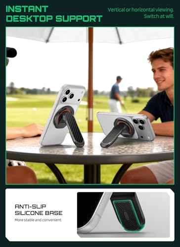 SUPCASE Magnetic Golf Cart Phone Holder with MagSafe - Black (Fits Square Frames)