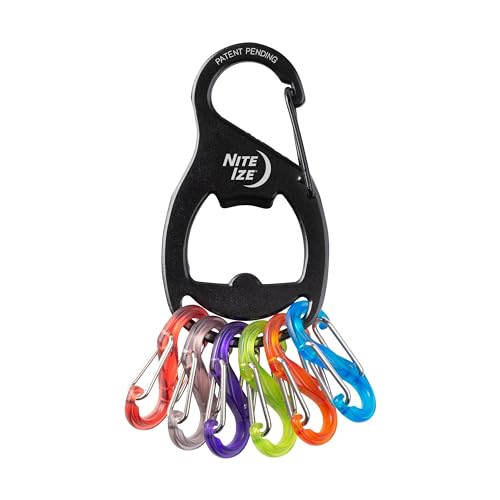 Stainless Steel Key Holder with Colorful S-Biners - Keychain Organizer