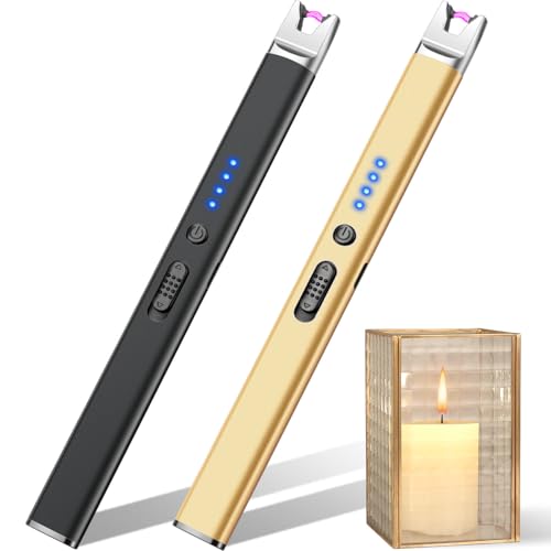 USB Rechargeable Electric Plasma Arc Lighters - Black & Gold