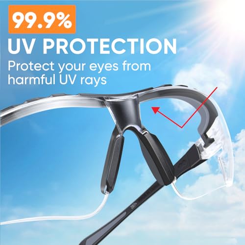 Anti-Fog Safety Glasses with UV Protection | Adjustable, Scratch-Resistant Eye Goggles for Men & Women