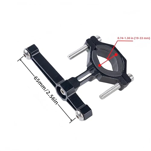 Adjustable Bike Water Bottle Cage Adapter - Anodized Aluminum, Red