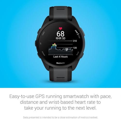Garmin Forerunner 165 GPS Smartwatch - Black/Slate Grey