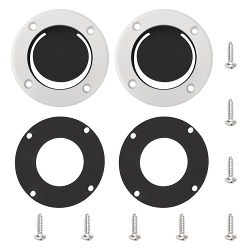 2 Pack Boat Self Bailing Scupper Flapper Valve Kit with 2-7/8 Inch and 1-1/2 Inch Fittings