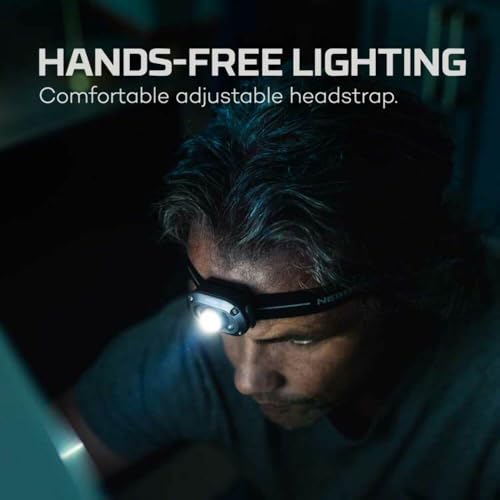 NEBO Mycro 250 Lumen Rechargeable Headlamps 2-Pack - Black, Compact & Adjustable