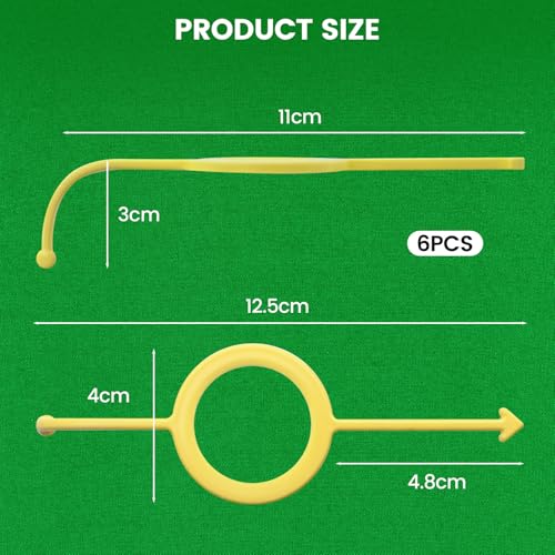 Precision Pool Shot Aiming Aid - 6 Multi-Color Billiards Trainers