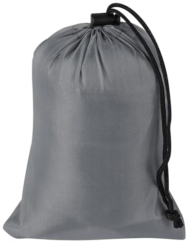 Gray 5x7 Inch Nylon Drawstring Bag Set of 6 Travel & Organization Pouches