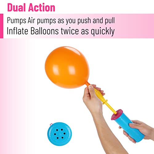 Balloon Pump Handheld - 2 Pack with Dual Action Design