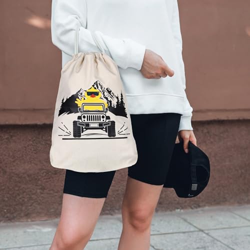YAROMO Ducking Drawstring Car Bag with Emblem & Rubber Bands for Jeep SUV Trucks