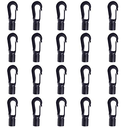20 Pack Kayak Bungee Shock Cord Hooks - 3/16 Inch