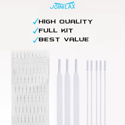Jointlax Lacrosse Mesh and String Kit - Semi-Soft Complete Mesh Set