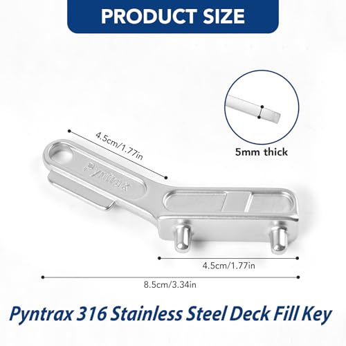 316 Stainless Steel Boat Gas Cap Key - 1 Pack Replacement