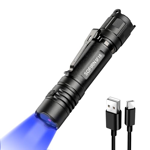 Sofirn 365nm UV Flashlight Rechargeable Waterproof High Power Blacklight