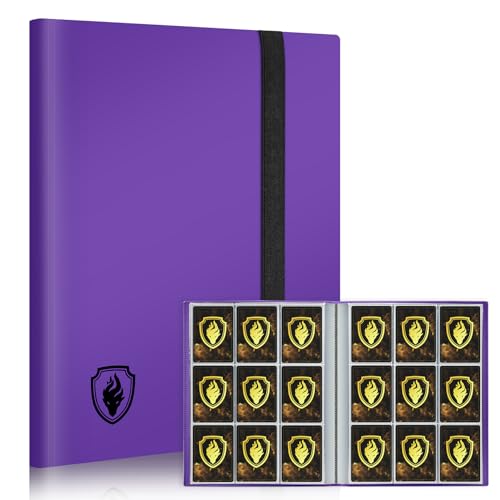 9 Pocket Trading Card Binder Case - Holds 396 Cards, Purple