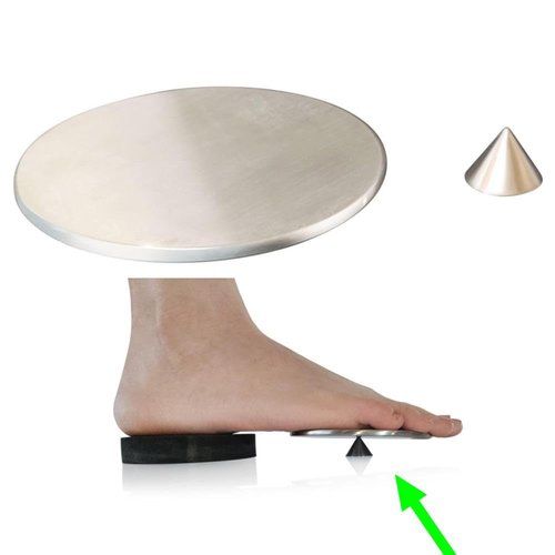 AcrobaX Balance Disc Trainer, 4-inch, Stainless Steel, for Acrobats, Athletes, Longevity, and Ankle Rehab for Balance Improvement, Adavanced Level Difficulty
