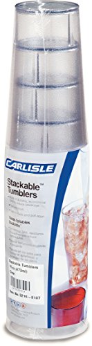 16 oz. Clear Stackable Plastic Tumbler Pack of 6 - Durable, Shatter-Resistant Barware