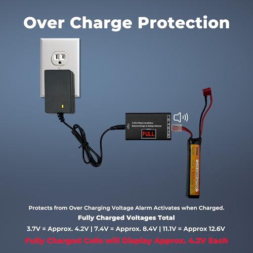 LiPo Balance Charger with Wireless Voltage Meter - Black