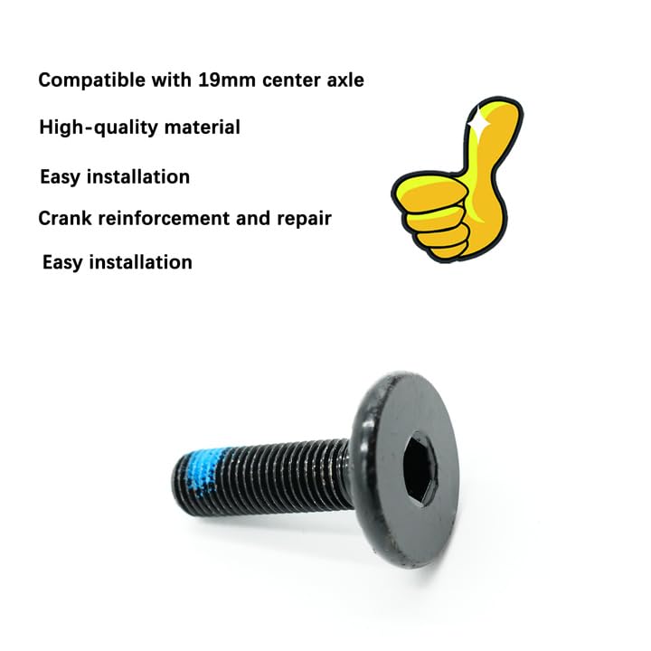 Chromoly 8 Spline BMX Spindle Bolts - 19mm Center Axle - 2 Pack