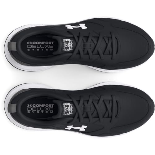 Charged Edge Athletic Shoes for Men - Black/Castlerock/White, Size 10.5