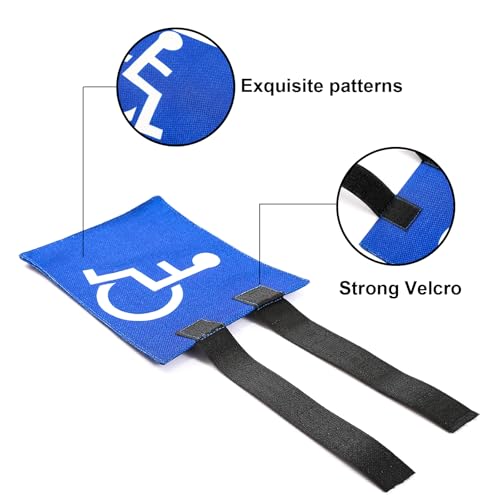High-Visibility Handicap Golf Cart Flag with Velcro Straps - 8.26"x5.9"
