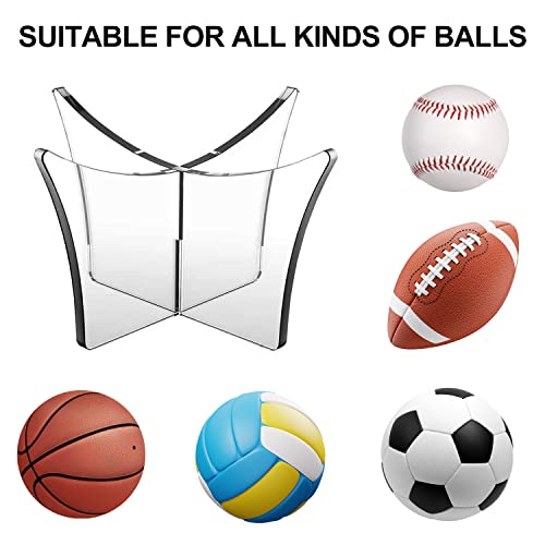 Clear Acrylic Ball Display Stand for Basketball, Football & Volleyball - 1 PC