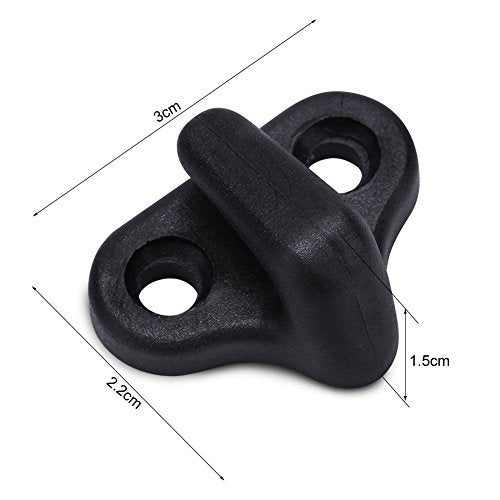 Nylon Kayak Lashing Hooks with Screws - 8 Pack