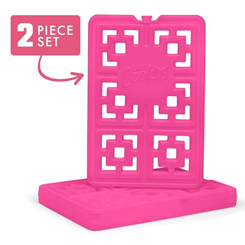 XL Reusable Ice Packs for Coolers - Hot Pink, 2 Pack