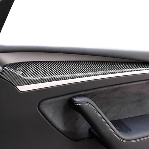 Tesla Model 3/Y Dashboard Door Panel Wrap Carbon Fiber Trim Accessories