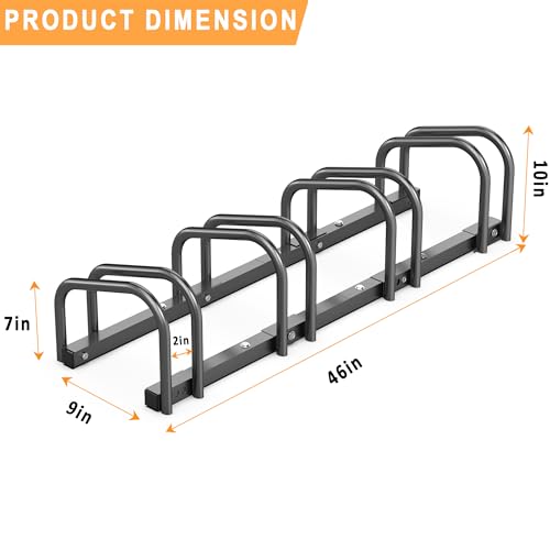 Ultrawall 4 Bike Floor Storage Rack for Garage - Heavy Duty Bike Stand